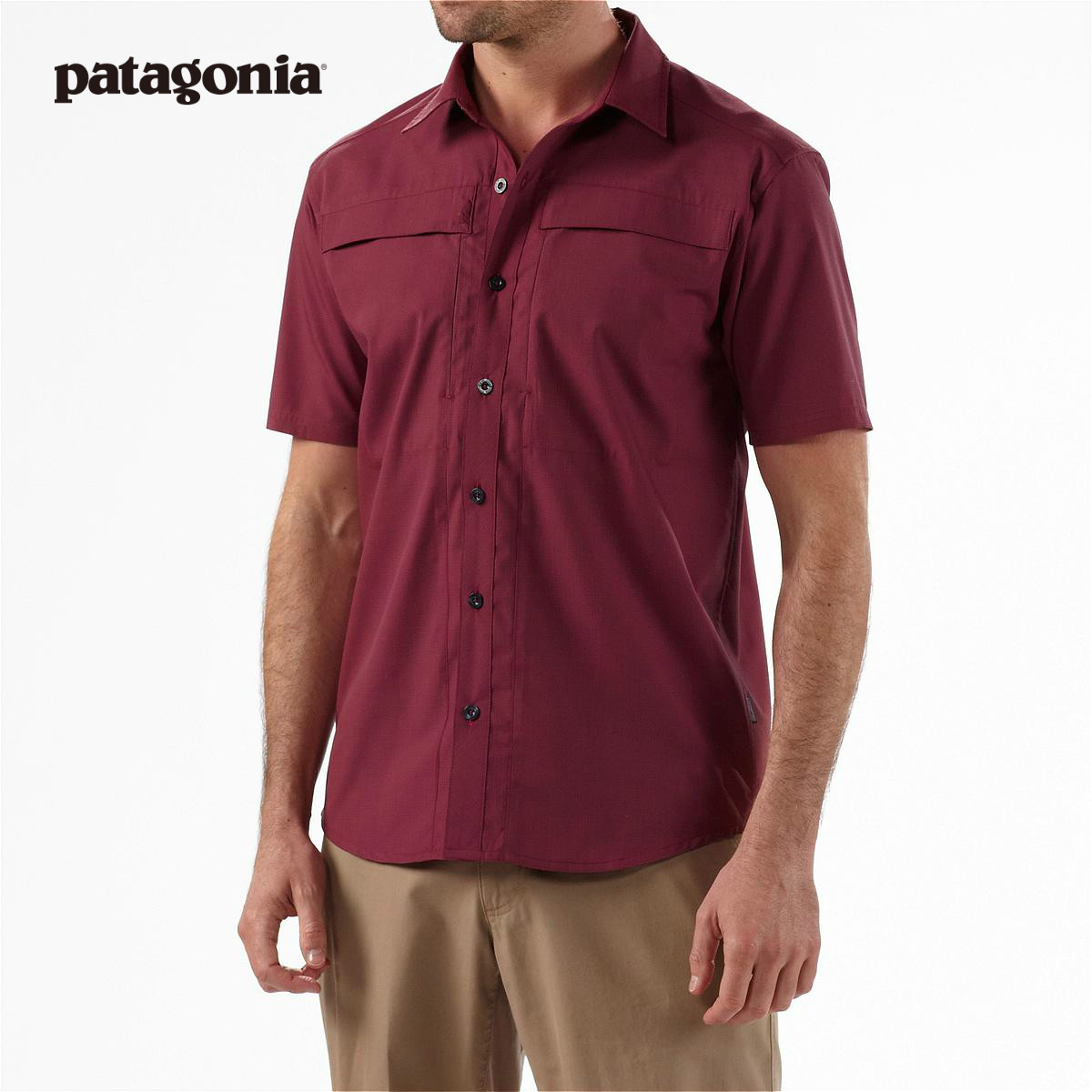 PATAGONIA/巴塔哥尼亚 男款运动舒适防嗮速干短袖衬衫 54070