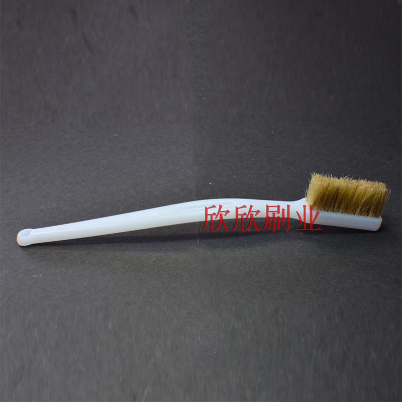 Text Playing Walnut Brush Pig mane Olive Walnut Nuclear Bodice handstring Clean brush with three rows of toothbrushes