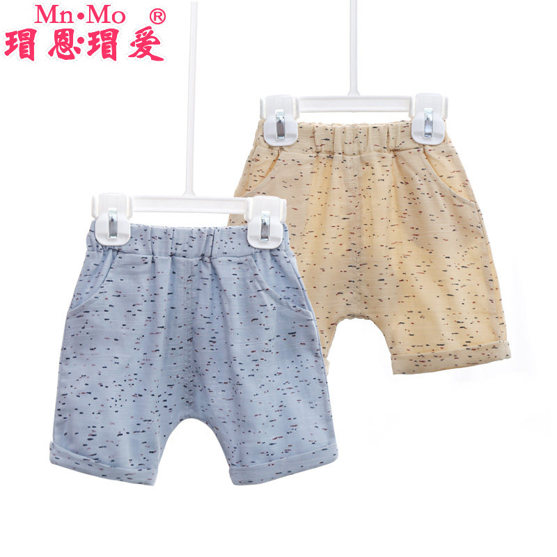 瑁恩瑁爱2016新款婴儿短裤1-2-3岁夏天宝宝裤子可开裆休闲运动裤