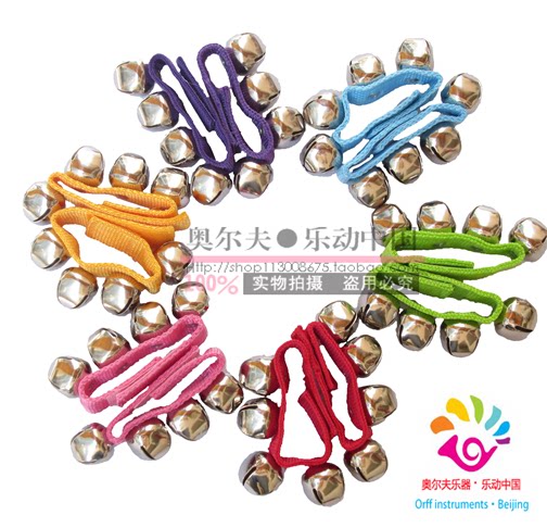 Crazy promotion ORF musical instrument wrist bell Foot bell Children's dance hand bell Performance performance rattle velcro buckle