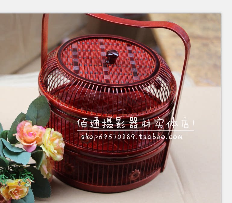 Photo studio photography props costume props photo shooting props antique basket antique food box