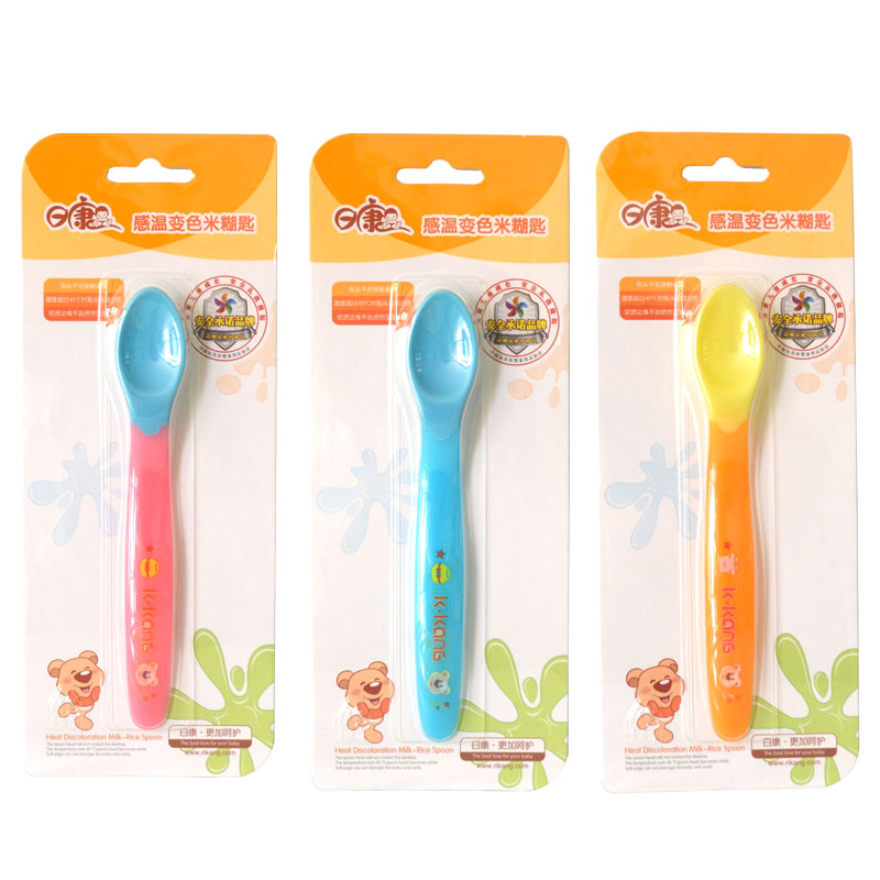 【满额包邮】日康RK-3717感温变色米糊匙 婴儿勺 软头 小尖头