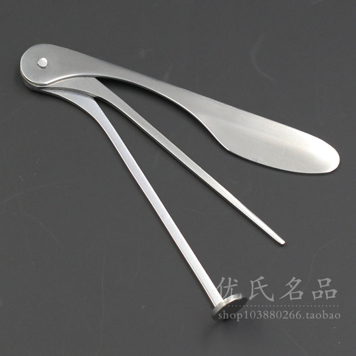 Tobacco accessories Stainless steel cigarette knife Tobacco knife press rod through needle Three-in-one cigarette knife Tobacco cleaning tool