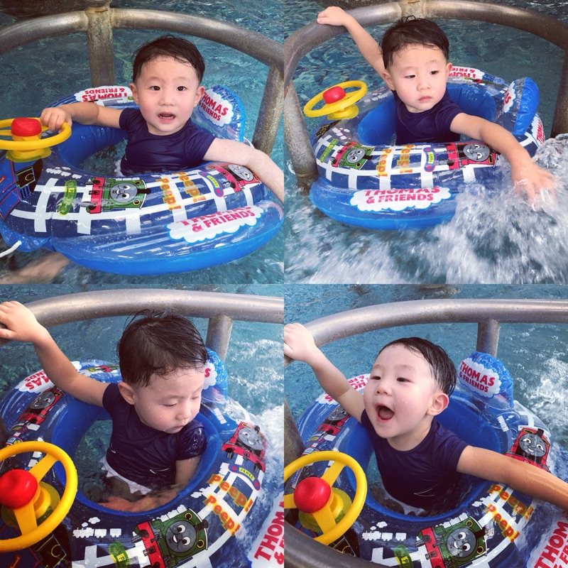 Foreign trade Thomas sitting ring thickened children's swimming ring baby seat ring 136-year-old horn steering wheel with haul rope