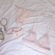 NAGIRL sexy siêu mỏng ren trong suốt đồ lót Pháp bốn bộ Không có vòng thép áo ngực đặt than bánh