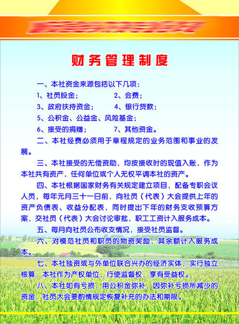 609办公装饰海报展板素材291农资合作社财务管理制度