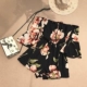 In từ vai in eo eo tay áo jumpsuit nữ retro ống top quây quây chân rộng quần short quần tập gym cho nữ Quần short