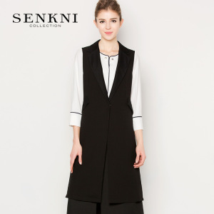 SENKNI St Coney Mall với bộ vest cổ dài vest đi lại tính khí mỏng Joker S109102GD