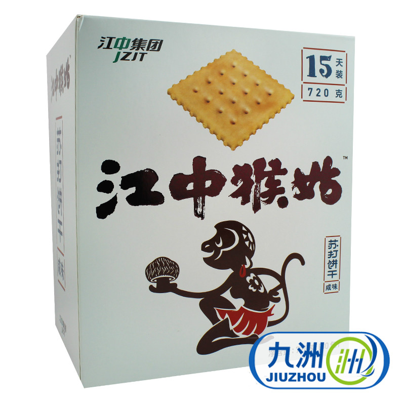 江中猴姑苏打饼干咸味15天装720g克/盒