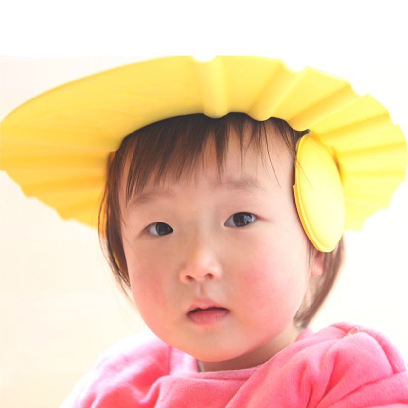 妙心可调节加厚带护耳儿童洗头帽宝宝洗发帽浴帽婴儿洗澡帽子防水