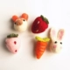 Poke nhạc cảm thấy thỏ giấy củ cải dâu bán hoạt hình dễ thương cô gái trâm cài dễ thương trâm phiên bản Hàn Quốc 304 huy hiệu cài áo vest Trâm cài