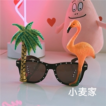 ins ball Flamingo Cartoon Creative Festival party styling dress up glasses beach glasses sunglasses photo props