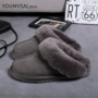 Mùa thu và mùa đông 2018 lông một đôi dép da cotton kéo đầu kéo nam và nữ trượt tháng lông lông kéo giày sandal nữ biti's