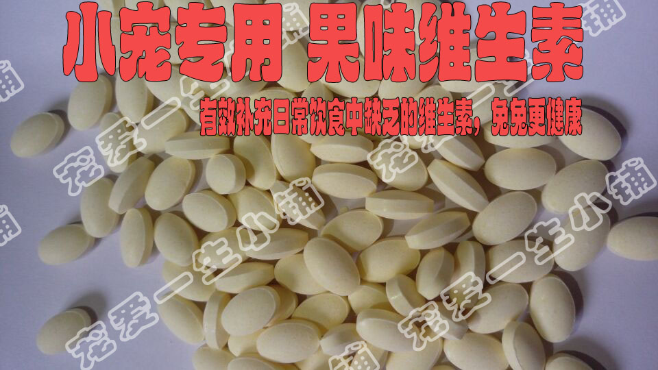 Factory direct sales hot selling small pets with VC pills fruit flavor supplement rabbit hamster guinea pig vitamin