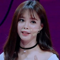  Variety entertainment The same pearl pendant collar female star host Korean neck black belt clavicle neck necklace