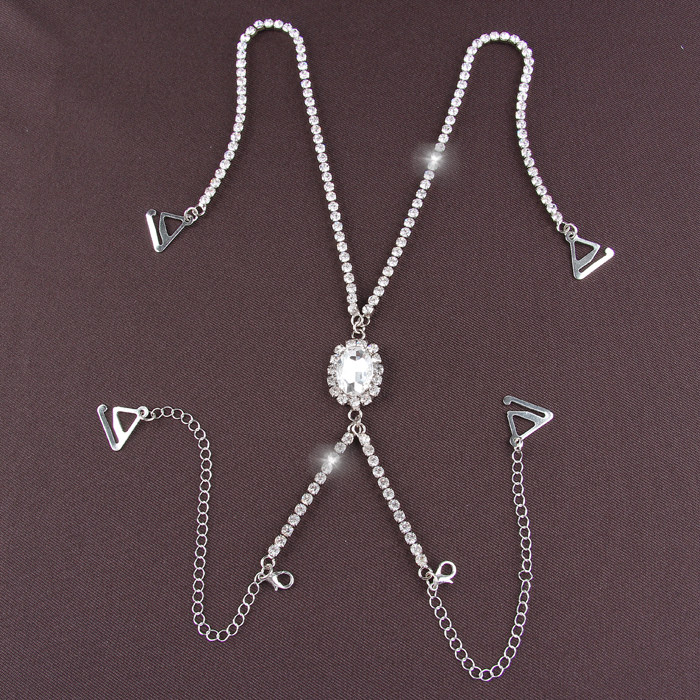 Back cross style beautiful back rhinestone shoulder strap fashion underwear belt Korean new sexy invisible shoulder strap