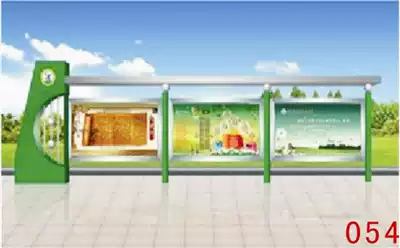 Outdoor Billboard stainless steel bulletin board information column school bus kiosk specifications