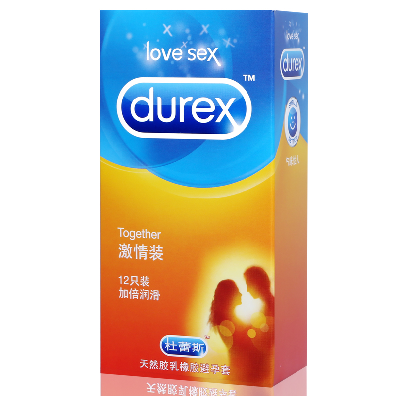 杜蕾斯激情装12只安全套 加倍润滑避孕套  情趣成人性用品