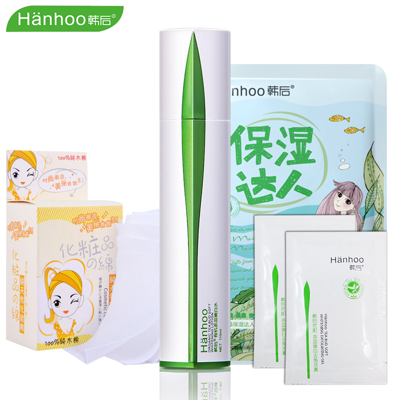 韩后茶蕊嫩白水110ml 爽肤水白皙补水保湿控油男女士化妆品嫩白液