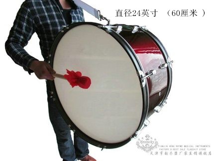 Henrhyming Musical Instrument 24 Inch of Baby Bag Army Drum Wine Red Atlantic Percussion Manufacturer Direct Marketing Quality Assurance