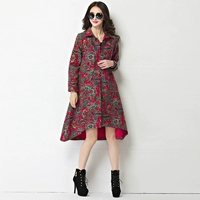 [Đặc biệt hàng ngày] Mùa thu đông 2019 áo gió mới áo dài phần cotton dài và áo khoác nhung nữ áo khoác gió nữ