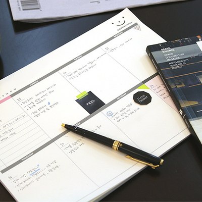 Business simple office desktop weekly and monthly plan can tear the work memo A4 big schedule notebook