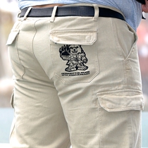 Designed for the 10th Anniversary Limited Custom Bear Claw Thickened Embroidery Washing Large Size Mens Toilwear multi-bag pants