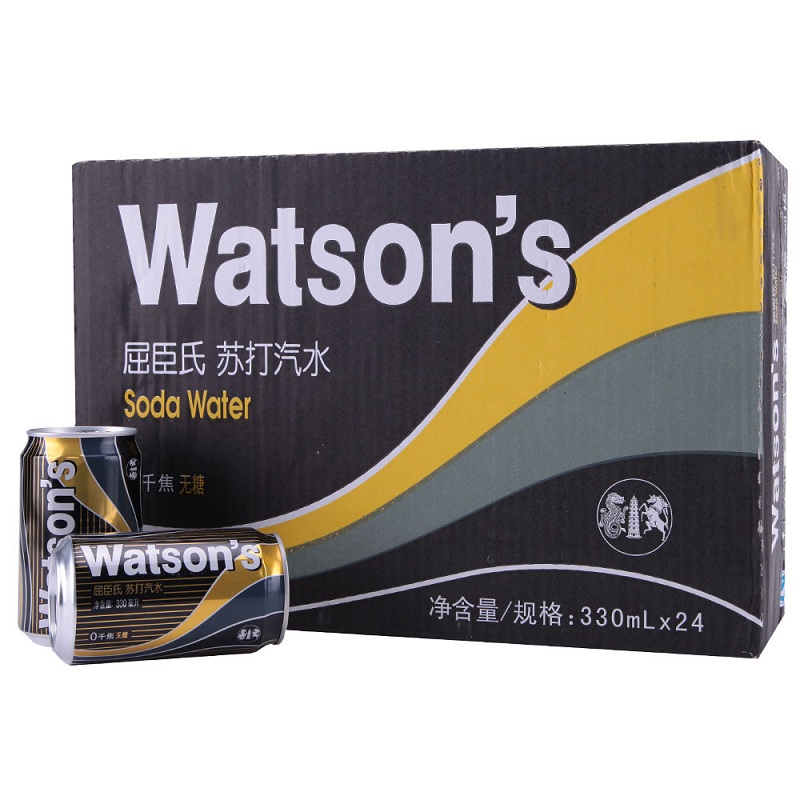 【苏宁易购】屈臣氏 Watsons 苏打水 苏打汽水拉罐330ml*24/箱
