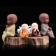 Bo Gujia đồ trang trí thủ công nhỏ Phòng khách phong cách Trung Quốc màu tím cát trang sức mini Zen gốm nhà nhân vật rượu mát phụ kiện trang trí phòng ngủ Trang trí nội thất