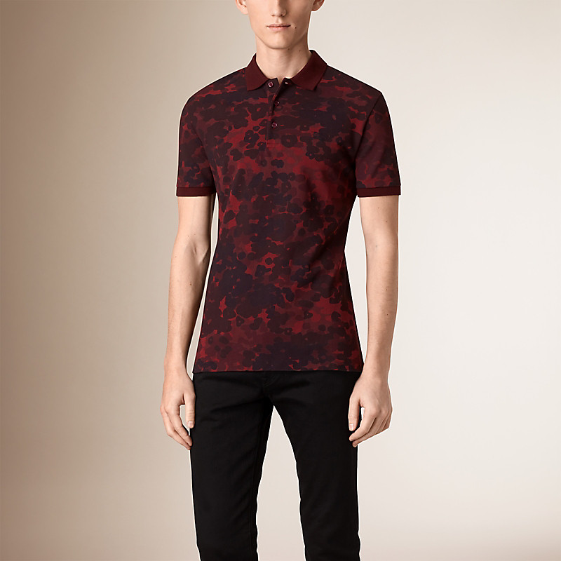 BURBERRY/博柏利迷彩印花珠地网眼布棉质 Polo 衫 40117461