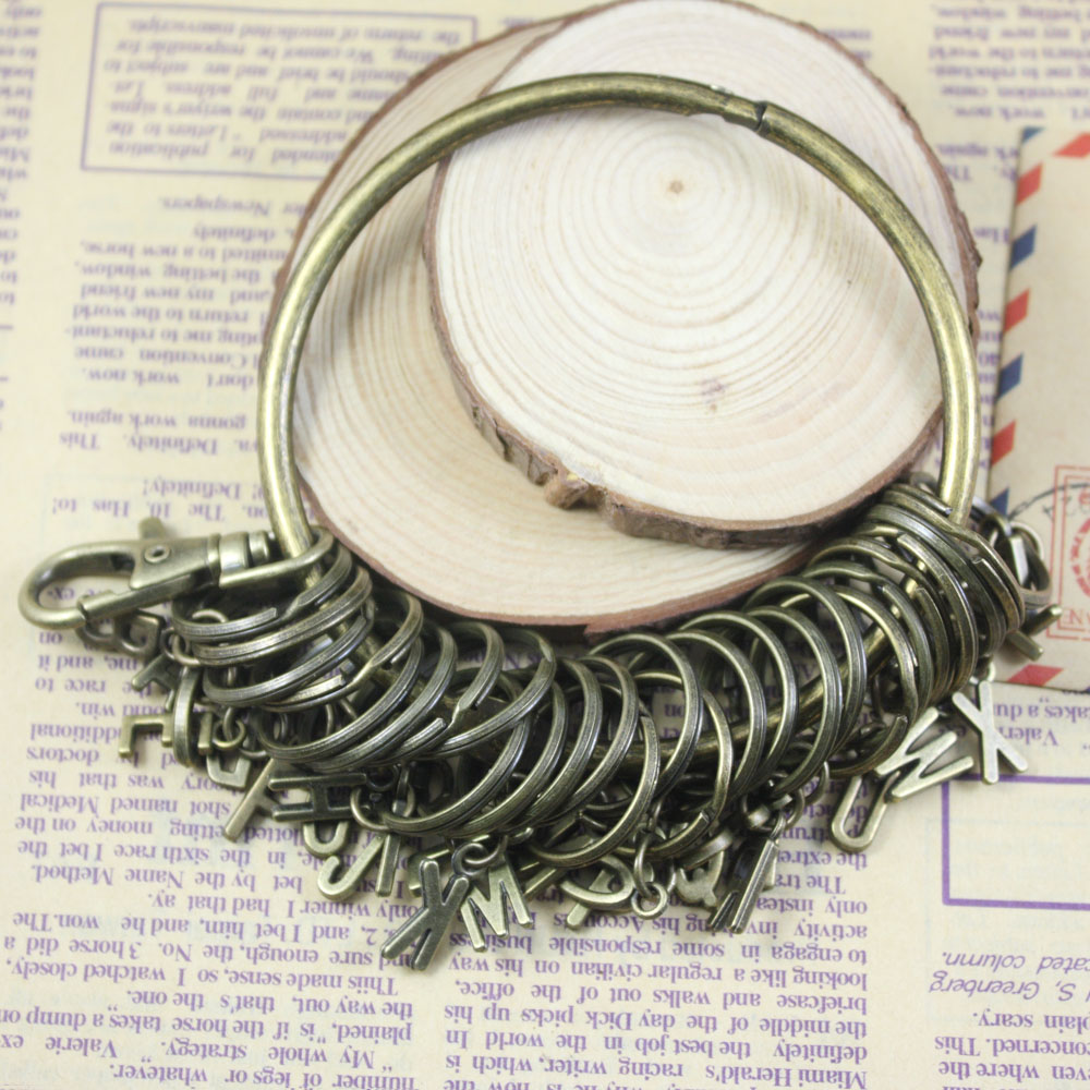 The Key Clock Key Series of the Account Warehouse contains 26 keyballs letter numbered character key ring