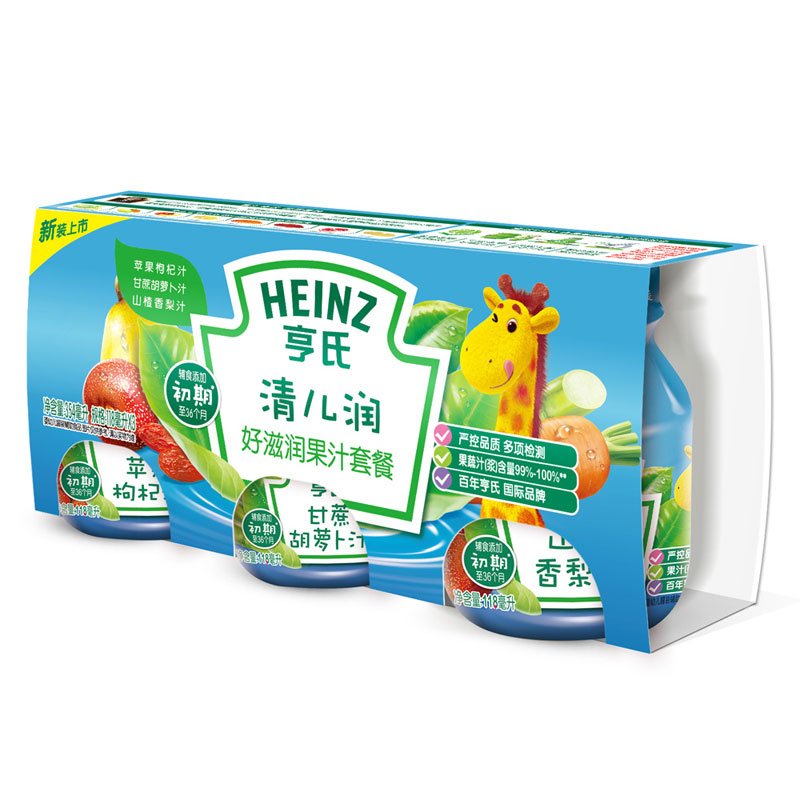 乐友孕婴童亨氏婴儿辅食清儿润好滋润果汁套(6月以上)354ml