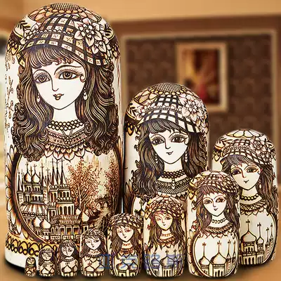 Yaklus hand-painted business gift birthday gift Basswood brand Matryoshka 10 layers 1063