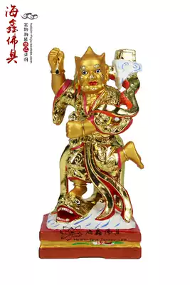 Haixin Buddha stately buddha incense camphor wood carving Taiwan color gold Kuixing Buddha 8 10 12 16 19 inches