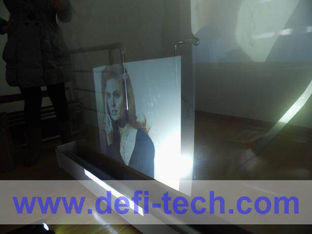 Holographic projection film A5 sample ultra-cheap transparent white light grey deep grey projection film