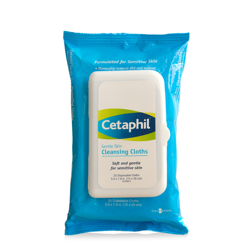 Cetaphil/丝塔芙温和洁肤柔湿巾（面部用） 脸部卸妆湿巾 25片/包