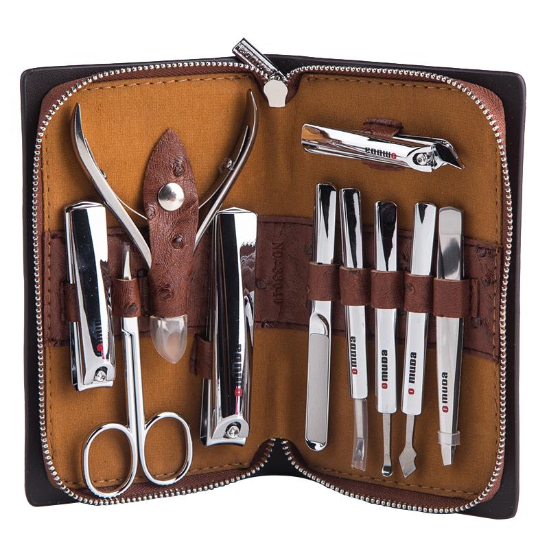 Europe and America 10-piece set Bai Fumei portable cleaning manicure and beauty tools carbon steel one-piece molding durable