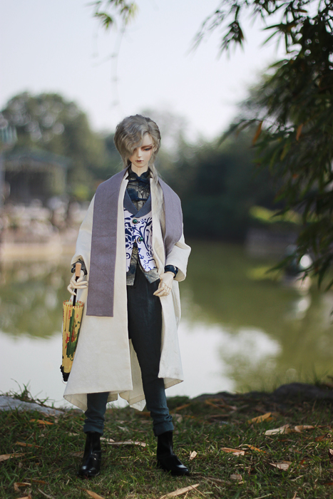 BJD Eva Coat Uncle China Wind Mix Suit Sulan