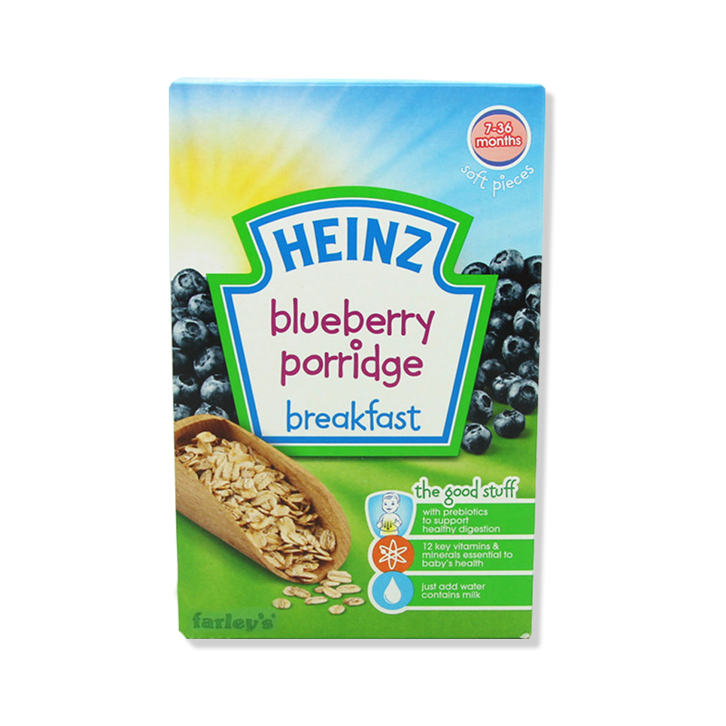 Heinz 亨氏蓝莓燕麦米粉米糊 婴儿营养辅食 7个月以上 120G