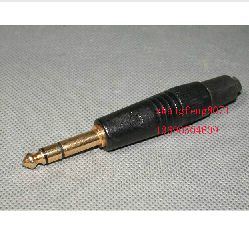 Original clothing imports Swiss neutrik SWISS gilded double track 6-point 5mm plug big three gold heads