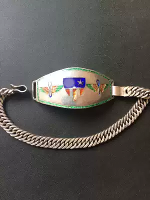 World War II CBI Flying Tigers Pilots Lu Airlines team enamel color hand silver jewelry 925 hands