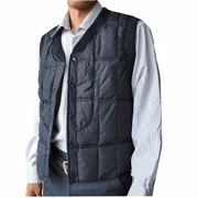 Áo vest nam trung niên dày nam trung niên xuống cotton lụa cotton vest cha vest