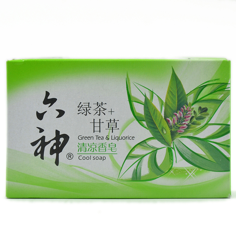 六神香皂125g 清凉清洁有效杀菌个人护理(绿茶+甘草)