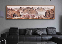 New Chinese style living room decoration painting Chinese painting Solid wood painting Simple modern landscape landscape painting Solid wood painting bas-relief painting