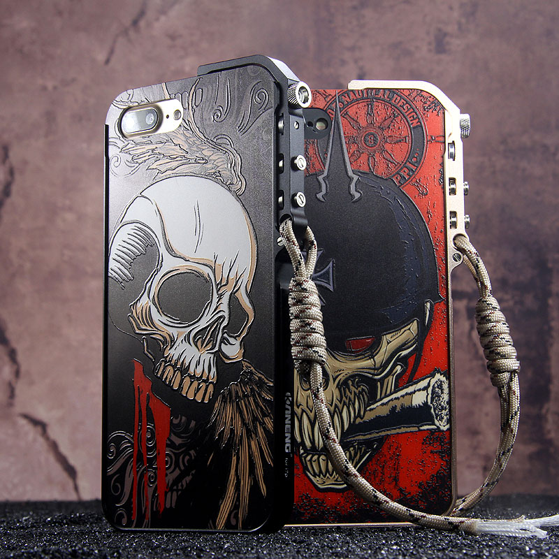 KANENG Mechanical Arm Trigger Aluminum Bumper Metal Frame Case Cover for Apple iPhone 7 Plus & iPhone 7