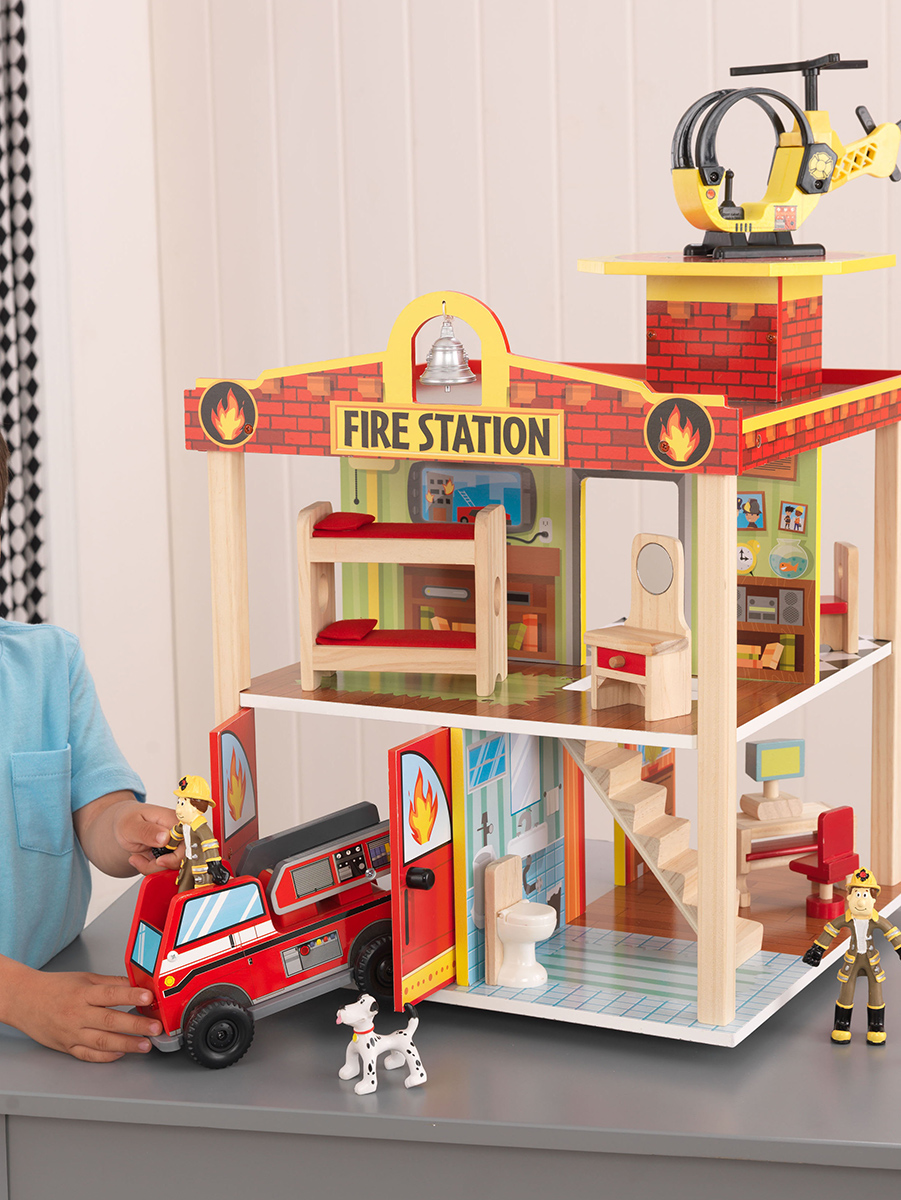 KidKraft 3岁+消防站玩具套装