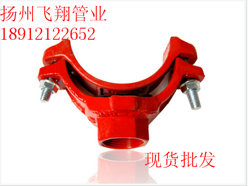 Grooved pipe fittings mechanical thread tee DN76 89 114 140 165 219 273