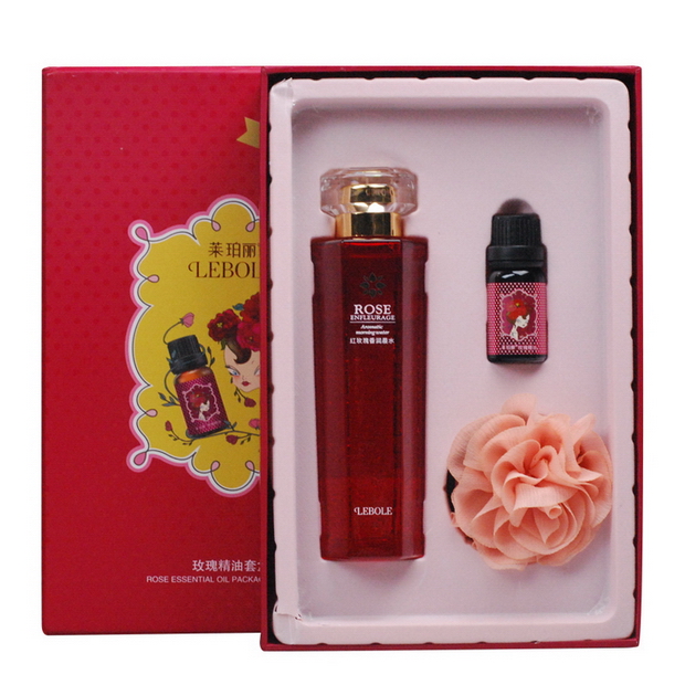 Lebole/莱珀丽红玫瑰精油套盒香润晨水120玫瑰精油10ml玫瑰小妖