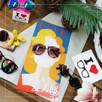 Glasses shop decoration wall stickers glasses shooting props counter display posters hanging flags publicity posters display paintings