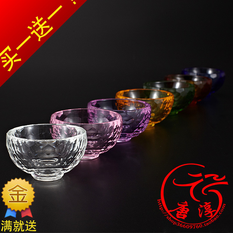 Bowl water cup butter lamp candlestick imitation crystal seven-color multifunctional crystal cup 6CM7 colors